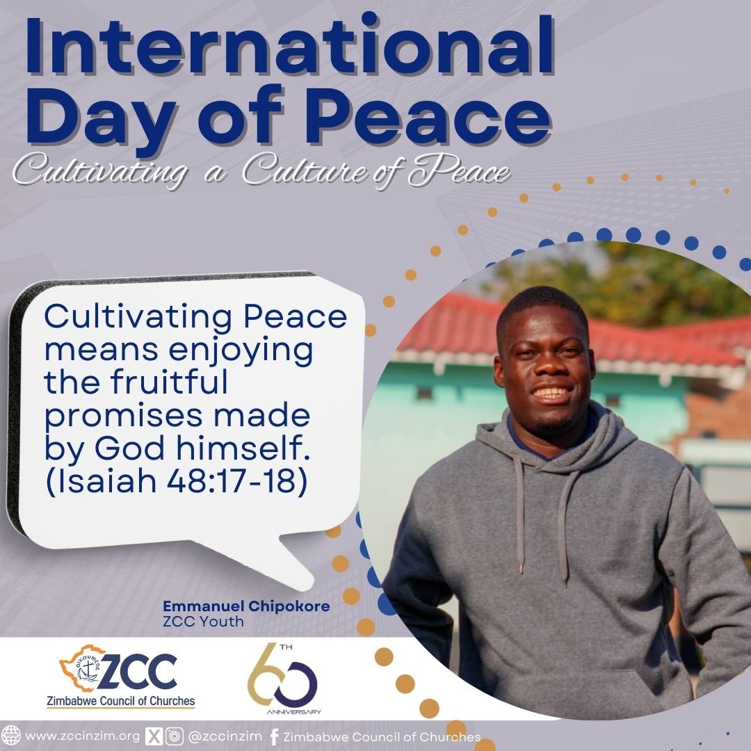 zccinzim's tweet photo. Peace is not just a concept but should translate to the enjoyment of holistic salvation. #ZCCat60 #ReflectionsOfHope #PeaceDay2024 https://t.co/9WkGvPjXTF