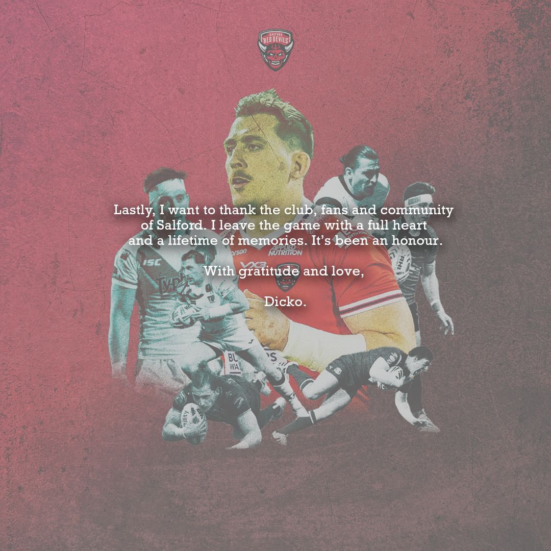 andrewdixon0's tweet image. After 16 incredible years in Rugby League, it’s time to step away from the game that I’ve loved for so long and announce my retirement. Thank you to everyone who’s been a part of this journey!