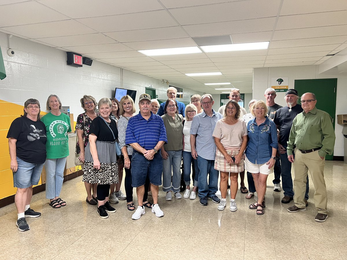 WesternTheSTEM's tweet photo. Took the Class of 1974 on a reunion tour of the building! Wishing them a fantastic 50th reunion weekend filled with nostalgia, laughter, and unforgettable memories. Here's to celebrating the past and all the years to come! #50thReunion #classof74 #OnceAWarriorAlwaysAWarrior https://t.co/5xwOXo0Gql