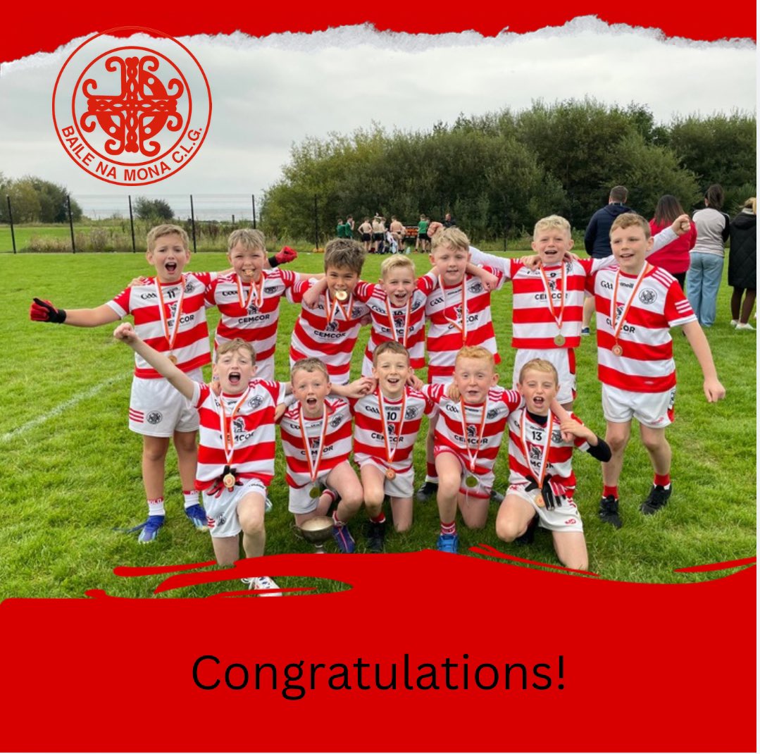 MoortownGAC's tweet photo. 🔴⚪️ Congratulations to our U-10.5 Boys who travelled to @BrocaghGFC to take part in the Loughshore Cup Tournament today & came home winners of the shield!Thank you to all at Brocagh GFC for their hospitality and for hosting a well run competition. Well done boys! 🔴⚪️
#MiniMals https://t.co/IwAliI7hU5
