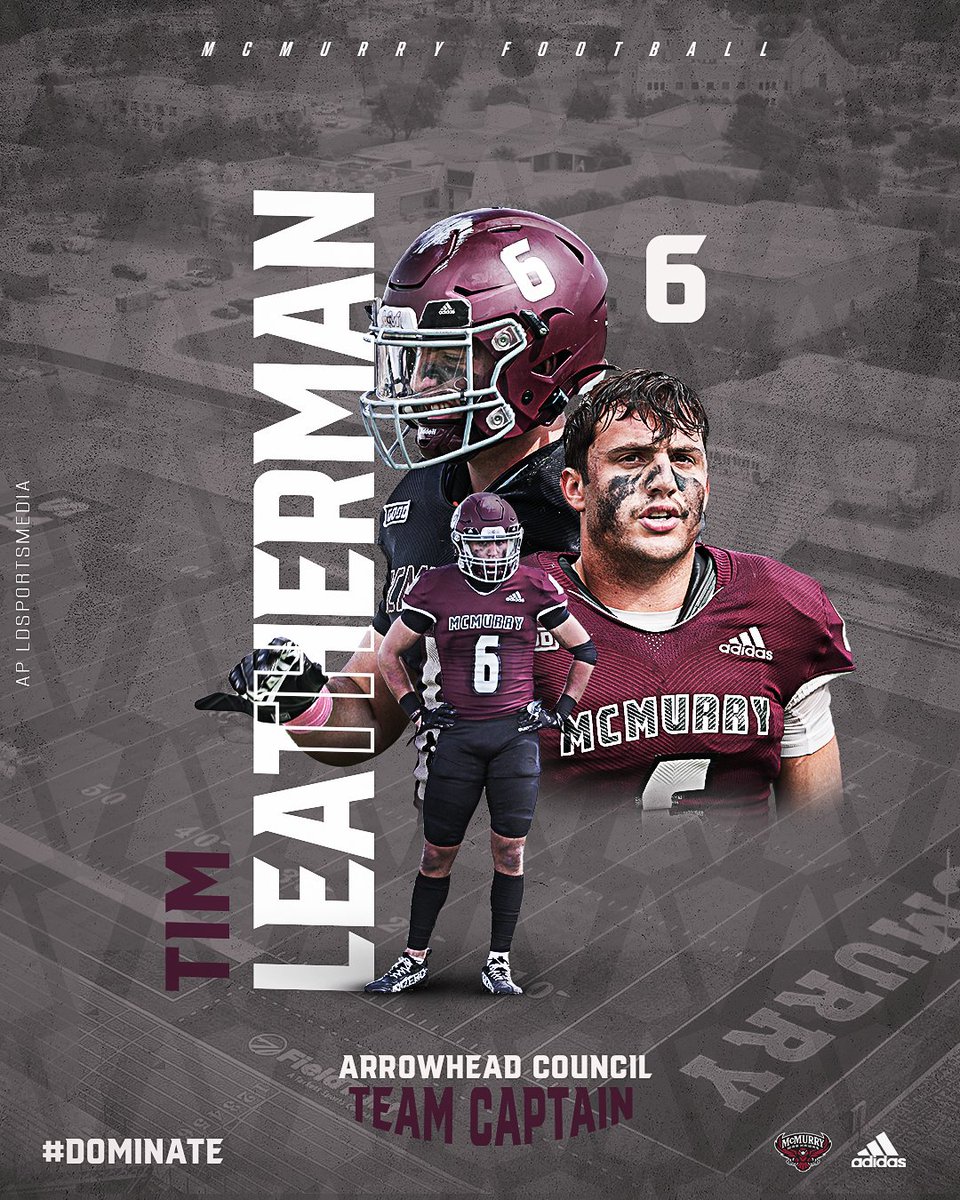 McMURRYFOOTBALL's tweet photo. Arrowhead Council TEAM Captains for 2Nite!

- Sr. DB #0 Damon Dozier
- Sr. DL #94 Markeis Williams
- Sr. RB #30 Jack Ishmael
- Sr. DB #6 Tim Leatherman

#WarHawksFAW
#DOMINATE
#GOOD https://t.co/37eD977qRF