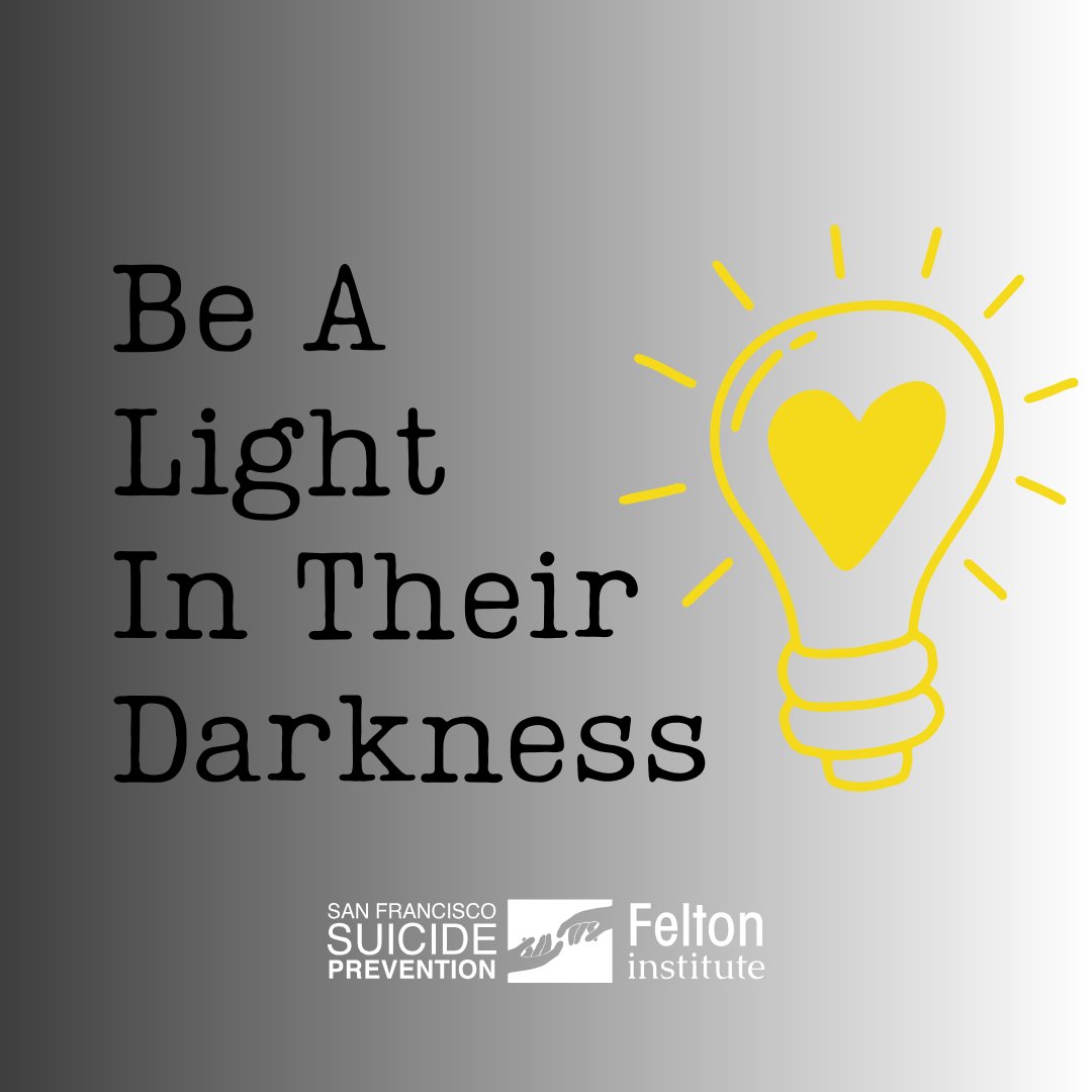 You can bring light and hope to someone just by being there for them. #SuicidePreventionMonth #Hope #KeepGoing #988 #EmotionalSupport #CrisisIntervention

If you or someone you know is struggling, call 415.781.0500 or dial 988 to speak with a counselor.