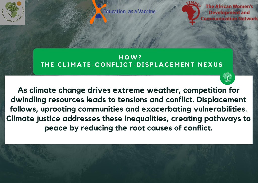 jennygoodwaters's tweet photo. Let us commit to a future where climate justice and peace intersect. By empowering women and girls, we can build a more resilient and equitable world. Together, let us advocate for policies that prioritize gender equality and climate action. #ClimateActionNow #AACJFSMA https://t.co/OJbfTAN2oy