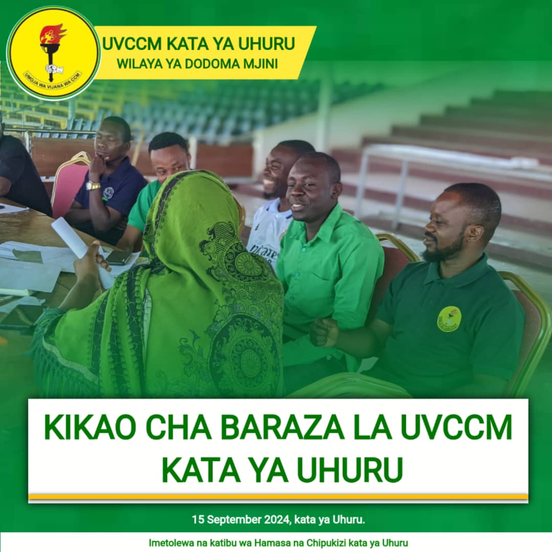 Kikao baraza la UVCCM,KATA YA UHURU DODOMA