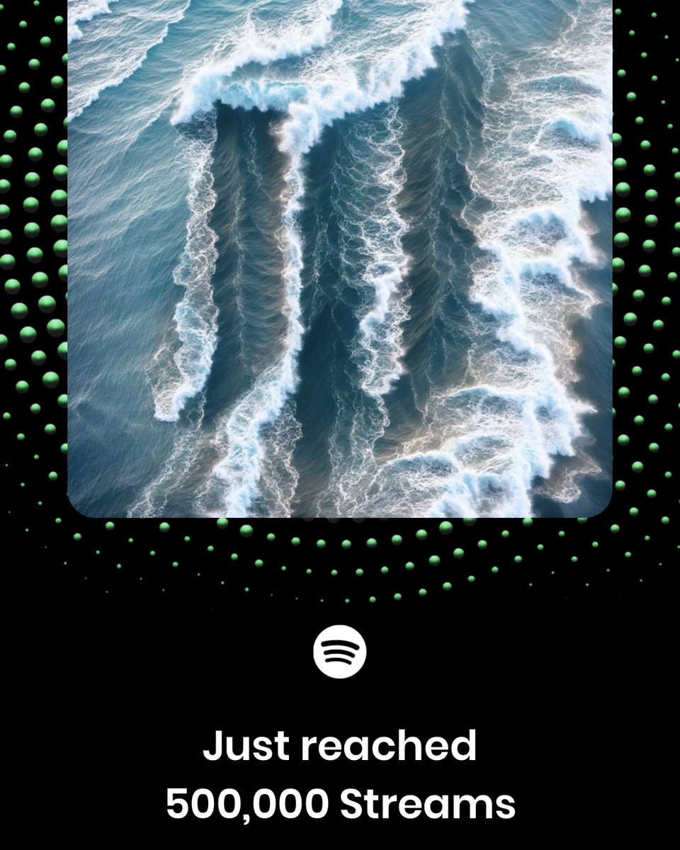 Half a million for 'By Your Side' on Spotify ! Thank you !! 🌊