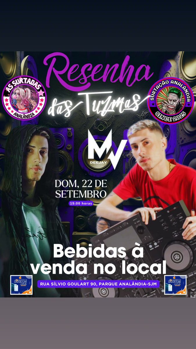 TurmaSurtacao1's tweet photo. TRAGAM SUAS BANDEIRAS 
✅  EQUIPE  DE SOM
✅ MELHORES DJS
✅ CERVEJA GELADA
✅E MUITO FUNK https://t.co/AoM5J21UKK