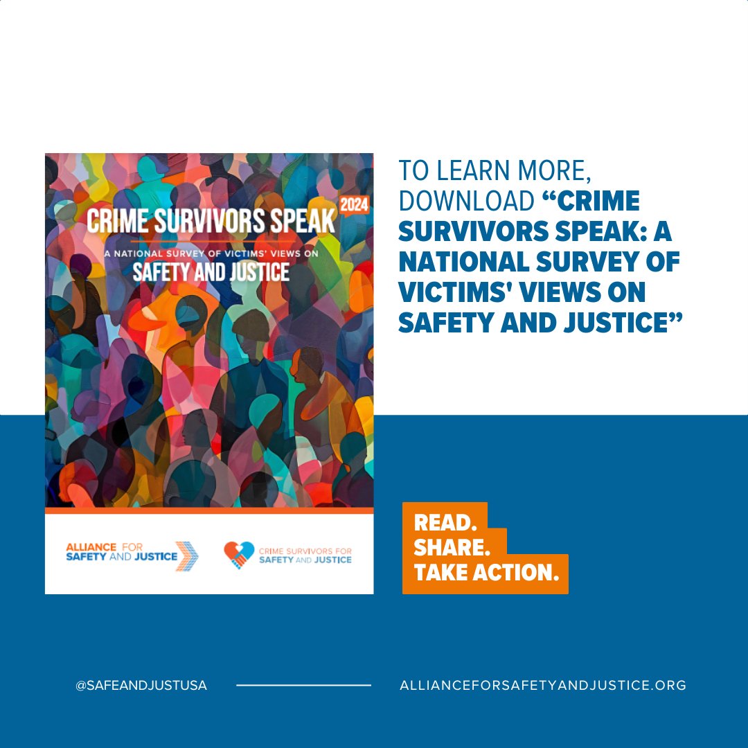 Listening to the experiences+preferences of victims of violent crime has the potential to solve chronic challenges. Read the survey responses of crime survivors in our NEW report, then hear from them directly 9/24 as they March on Washington to heal+transform public safety