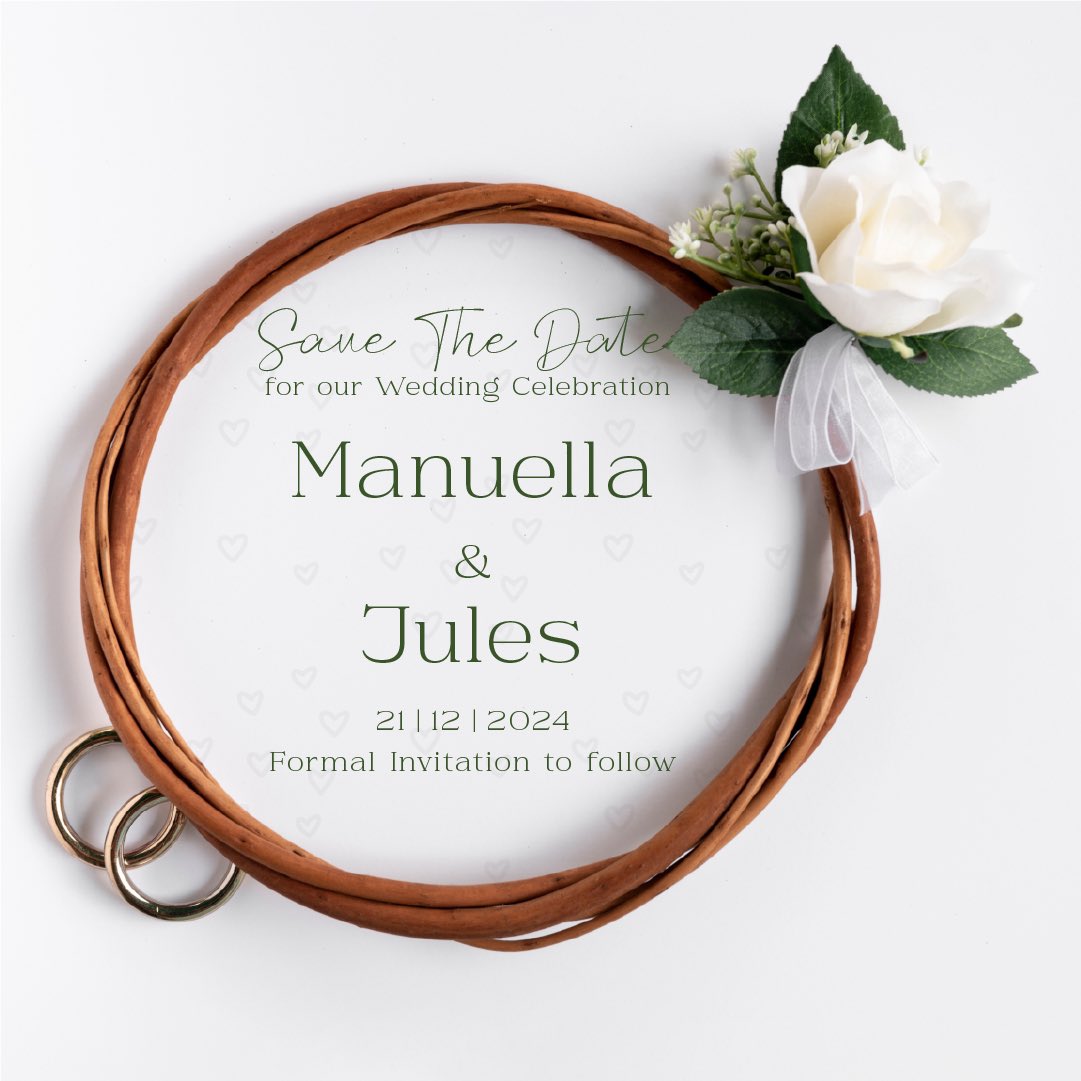 jilailo's tweet photo. 💍| Big news confirmed!
Our Wedding Celebration day officially set for 21.12.24 ❤️
Just 3 months from today! ⏳
Save the date, everyone – it’s happenin🏁
Formal invitations to follow
Here we go!!! ✍🏽💒💍❤️♾️
#HereWeGo #SaveOurDate https://t.co/LHRacRjgnp