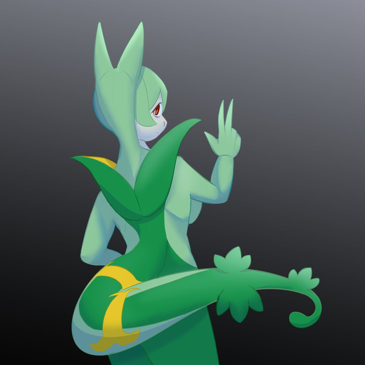 nekotsuge's tweet photo. anthro choice scarf contrary serperior !! https://t.co/7F9Ytz16eu
