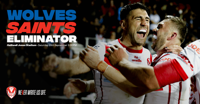 Saints1890's tweet photo. #NeverWriteUsOff π»
St.Helens face the Wolves. Bring it on!
Our Eliminator Play-Off fixture is now confirmed against Warrington, and tickets are now on sale for 2024 Saints Members
Let's pack out that away end, Saints!
Full details β¬