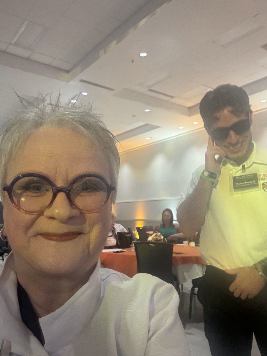 Senior Assoc AD Chris Thompson had Hayden Whitehead serve as my “handler” for the ⁦<a href="/BearkatSports/">Sam Houston Athletics</a>⁩ Hall of Honor. All taken care of, ma’am!