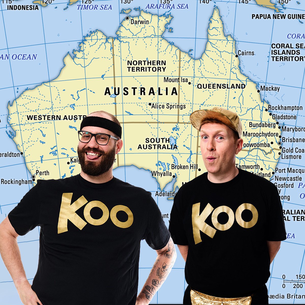 We are headed to Australia for the first time EVER! 
🇦🇺🇦🇺🇦🇺🇦🇺🇦🇺🇦🇺 
Jan 31 - Sydney, AU
Feb 1 - Melbourne, AU
Feb 2 - Brisbane, AU

Tell your mates. Grab some tix. 

kookoo.world