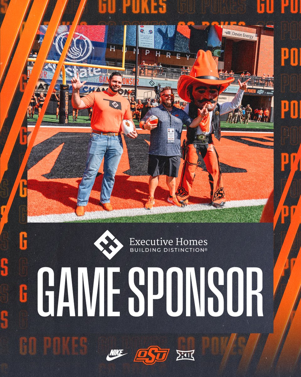 Thanks to our Game Sponsor Executive Homes!

#GoPokes