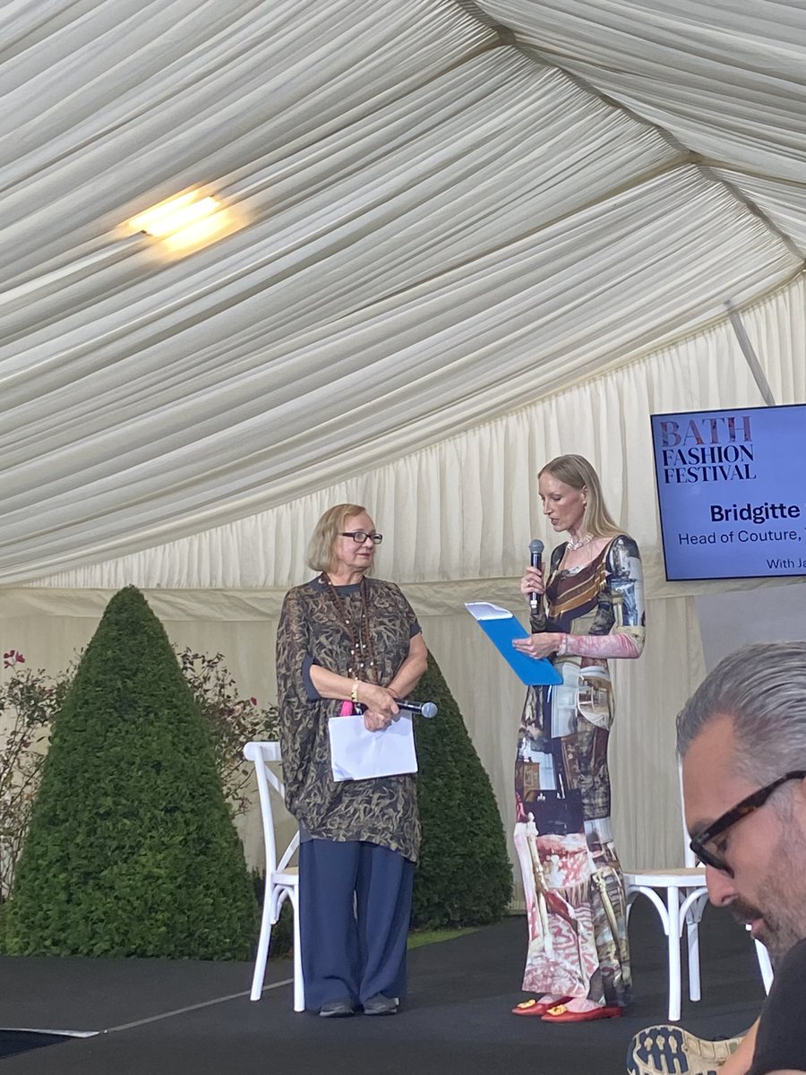 JunoSaysHello's tweet image. It’s Bath Fashion Festival this weekend! Highlights so far include @JadeParfitt1 interviewing the global head of couture for Vivienne Westwood, Brigitte Stepputtis, plus catwalk shows, workshops and displays. View tomorrow’s programme + buy tickets here: bathfashionfestival.com