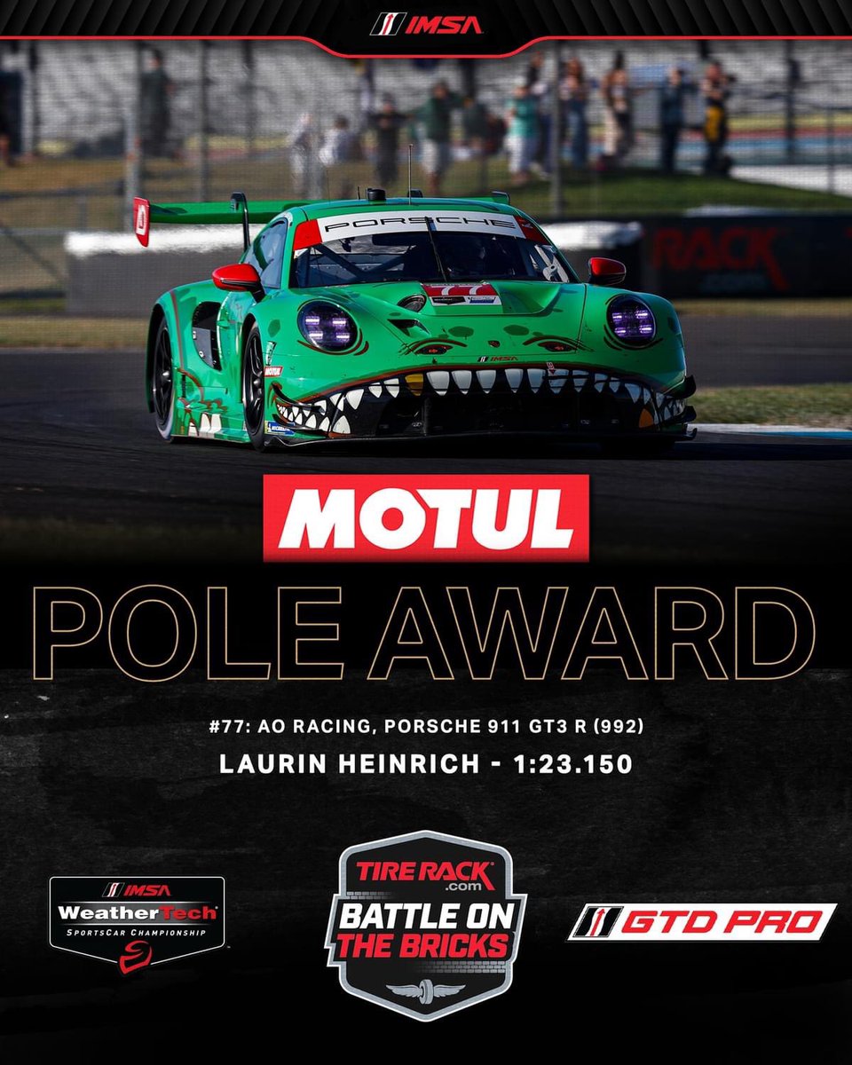 elpatogalindo's tweet photo. Las Poles por categorías en @IMSA para mañana en Indy.

Los espero con mi compañero y amigo @luisramv para The battle on the Bricks 9:30 am por @FOXSportsMX 3

#IMSAxFOX https://t.co/onZTy5qluw