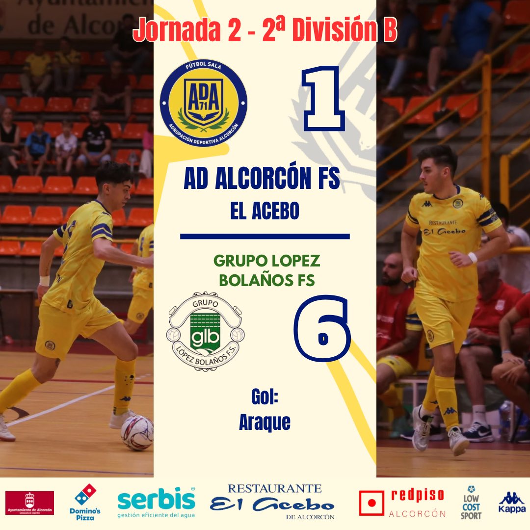 ADAlcorconFS's tweet photo. | PRIMER EQUIPO |
Derrota | 6-1 | 🆚 @grupolopez14
🎙️ @Carlosj_fisio : Se nos va el partido en los 5 últimos minutos donde nos fuimos completamente del mismo. Cometemos errores graves que nos impedieron luchar por los puntos.
#123Alcorcón
#ConelCorazónenlaPista💛 https://t.co/Z70E1Yup2j