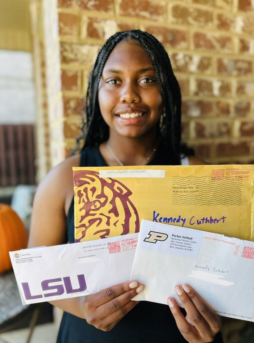It is always encouraging and exciting to receive mail. Thank you <a href="/LSUsoftball/">LSU Softball</a> and <a href="/PurdueSoftball/">Purdue Softball</a> ..Let’s go! <a href="/BhamBolts2027/">Birmingham Thunderbolts Premier 2027-Alford/Rocky</a> #2010 #Classof2028 #OffSeason #Preparation #Goals @ExtrInningSB <a href="/LineDsoftball/">Line Drive Media</a>