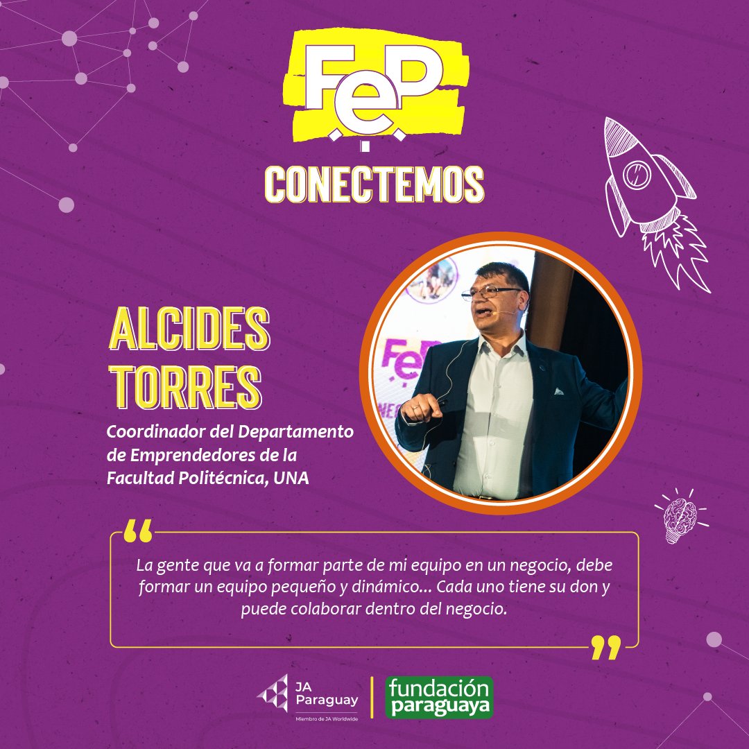 fundaparaguaya's tweet image. #FEP2024 | Llegamos a la última charla de esta edición: El arte de crear una start up ✨

➡️ Alcides Torres, Coordinador del Departamento de Emprendedores de la Facultad Politécnica, UNA, nos brindó herramientas claves para  la creación y el desarrollo de un negocio.

#Conectemos
