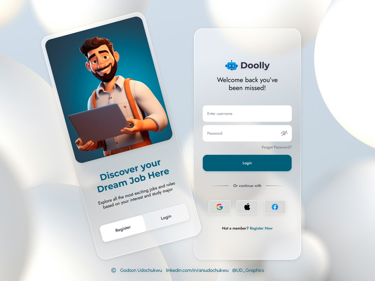 Ud_Graphics's tweet photo. Day 3 - Mentorix 7-Day UI Design Challenge: Login Page  

The question i have is, what makes a clean UI? is it the subtle effects and shadows? or the perfect spacing and alignments?
What do you look for in a design? 

#MentorixDesignChallenge #MentorixMentorship #UI #UX #mobile https://t.co/LfR0lg1sRg