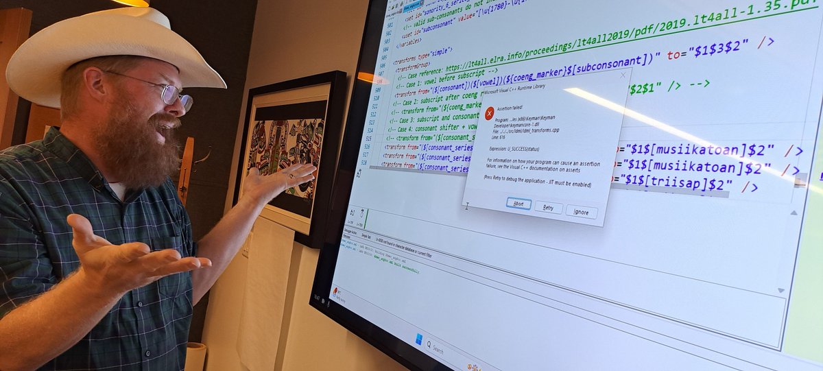 In which <a href="/srl295/">Steven R. Loomis</a> encounters a bug — during the <a href="/keyman/">Keyman</a>/<a href="/_FPCC/">FPCC</a> LDML Keyboard Workshop