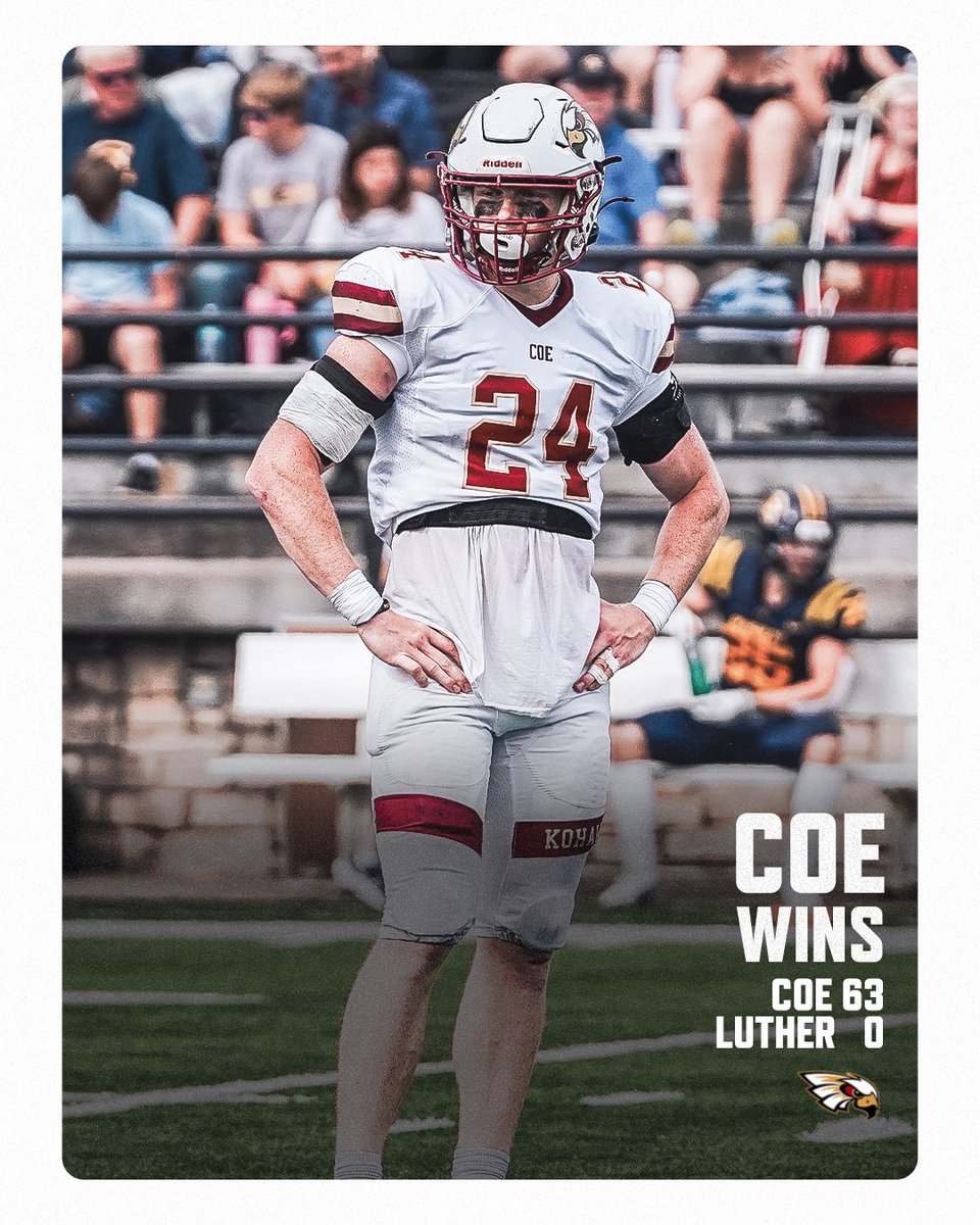 CoeAthletics's tweet photo. 3-0. 

@KohawksFootball 

#KohawkNation https://t.co/VZWkG20zup