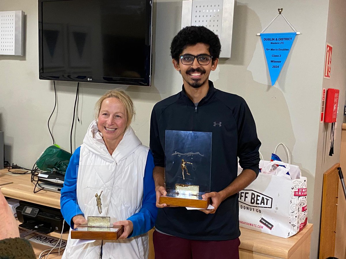The curse of semi finals ends at last, and here's my very first trophy in Ireland (and that too at home - Shankill)! What a journey it has been! 🎾
