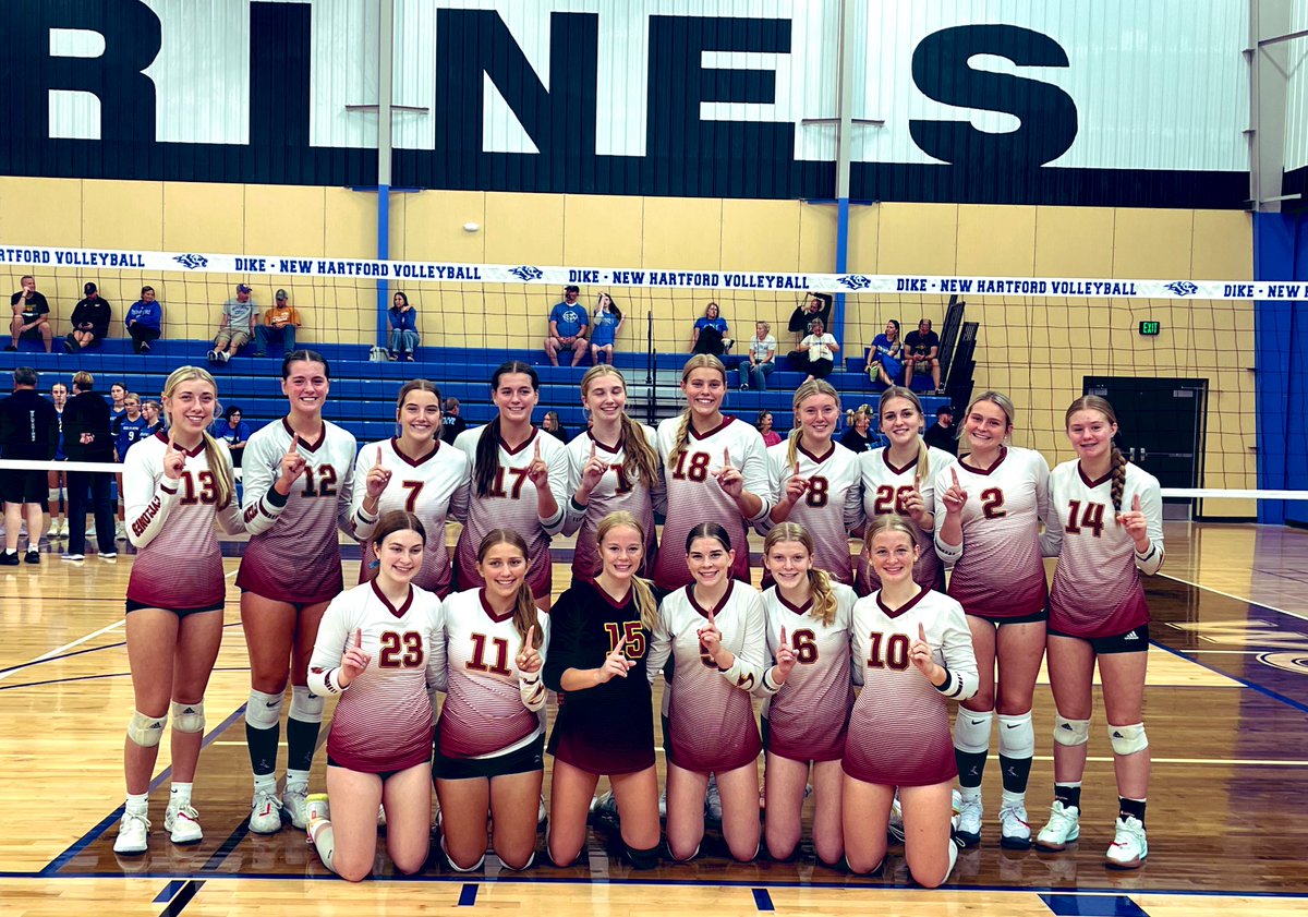 Champions of the Dike-New Hartford Tournament!!!!! Defeated #6 2A Dike-NH in the finals and finished 10-0 on the day!! An amazing way to wrap up Homecoming week for these Cyclones!!!! Go Cyclones!!! 🎉🏐🌪️