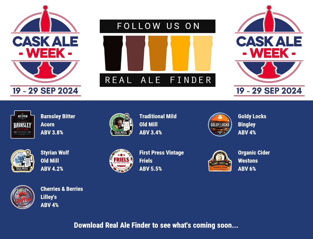 Tom Pudding Micropub (@tompuddingpub) on Twitter photo On the bar today, 10:15pm Sat 21st Sept!
Beer Board: goo.gl/NwrB6C
#CaskAleWeek <a href="/caskaleweek/">Cask Ale Week</a> <a href="/AcornBrewery/">Acorn Brewery</a> <a href="/OldMillBrewery/">Old Mill Brewery</a> <a href="/BingleyBrewery/">Bingley Brewery</a> <a href="/FrielsCider/">Friels Cider</a> <a href="/lilleyscider/">Lilley's Cider</a> <a href="/DoncasterCAMRA/">Doncaster CAMRA</a>
#RealAleFinder On the bar today, 10:15pm Sat 21st Sept!
Beer Board: goo.gl/NwrB6C
#CaskAleWeek <a href="/caskaleweek/">Cask Ale Week</a> <a href="/AcornBrewery/">Acorn Brewery</a> <a href="/OldMillBrewery/">Old Mill Brewery</a> <a href="/BingleyBrewery/">Bingley Brewery</a> <a href="/FrielsCider/">Friels Cider</a> <a href="/lilleyscider/">Lilley's Cider</a> <a href="/DoncasterCAMRA/">Doncaster CAMRA</a>
#RealAleFinder