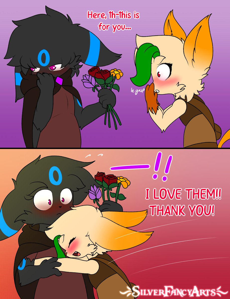 SilverFancyArts's tweet photo. LOOK, FLOWERS!
(these two are so cute i love them so much) https://t.co/CyIJ8W7ujm