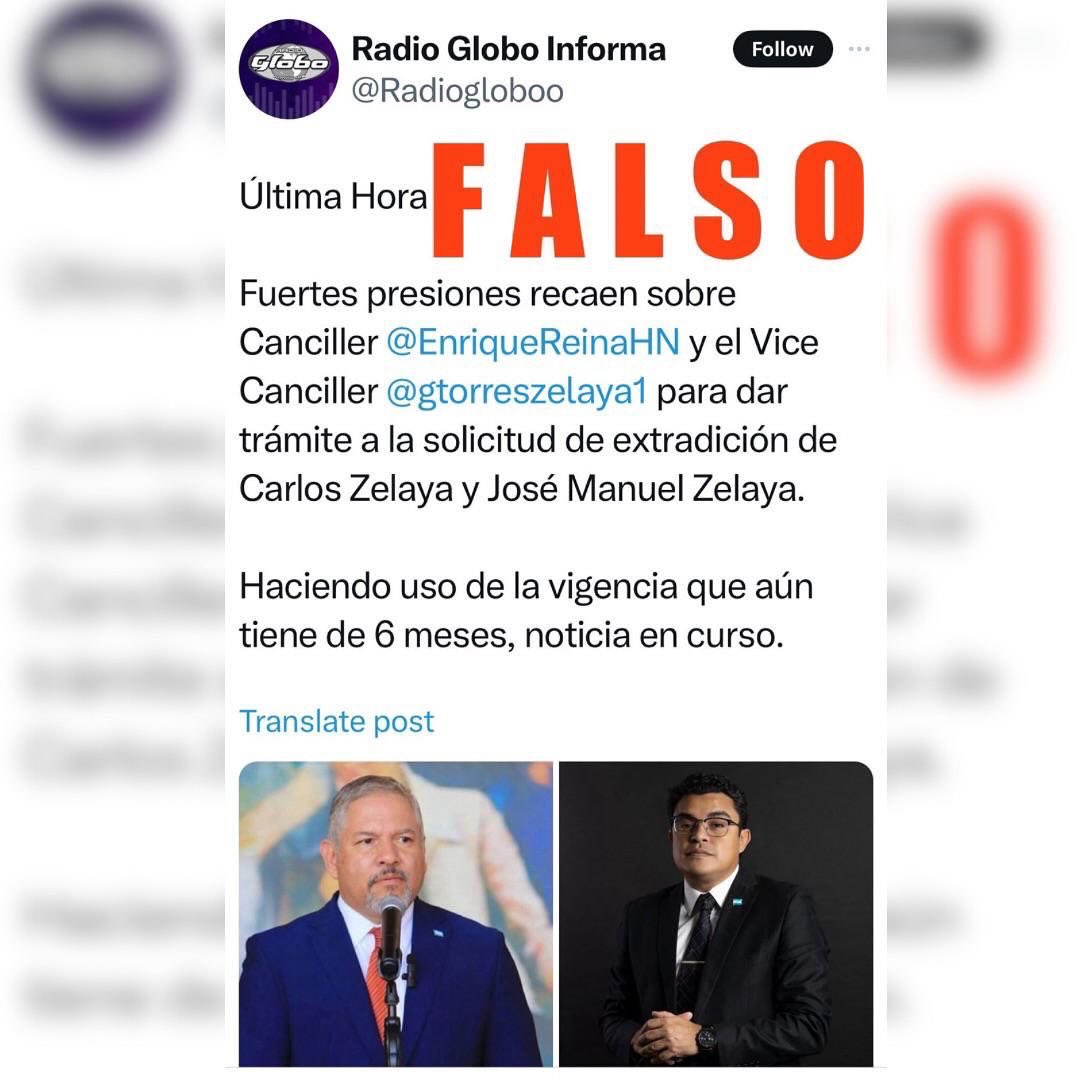 Canal8_hn's tweet photo. #Canal8 || 🗣️🗯️ El canciller de la República, @EnriqueReinaHN, desmintió en su cuenta de X que haya recibido solicitudes adicionales de extradicion de Estados Unidos.
#Canal8 #EEUU #Extradiccion #Cancilleria #EnriqueReina https://t.co/YuMwrG0HQH
