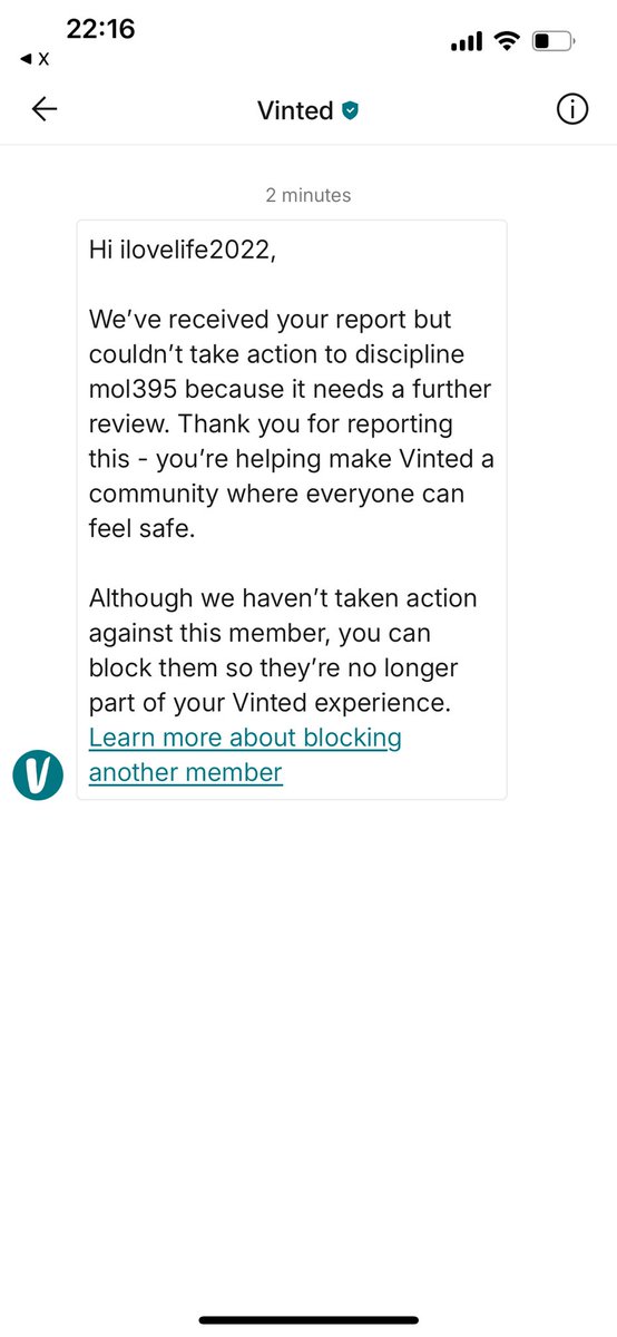 Ewm_Stylist's tweet photo. @vintedUK @vinted I’ve reported a seller and this is your response?🤔 Why haven’t you asked for more evidence or is it that you support scammers on your platform? https://t.co/qyxtGv2xHa