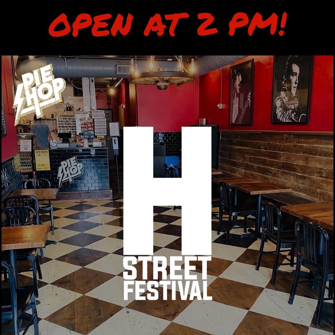 pieshopdc's tweet photo. WE WILL BE OPEN FOR H ST FESTIVAL AT 2:00 PM! Pie downstairs, GoGo upstairs (21+). Happy Festivus and stay safe everyone! 
#supportlocal #washingtondc #hstfestival #pie #supportsmallbusiness #pieshop https://t.co/T4Nq8Dgell