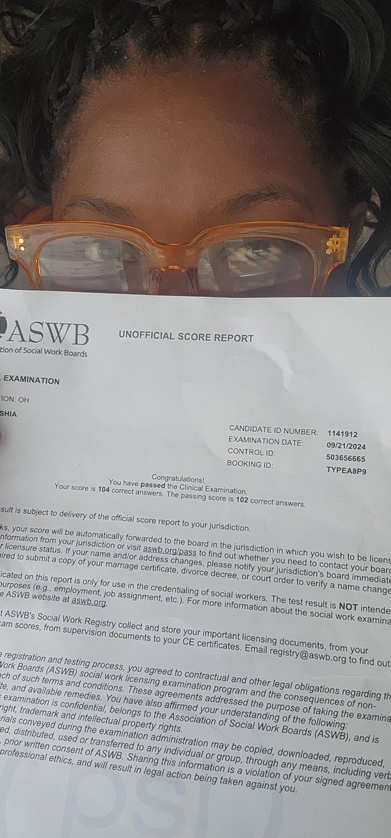 Guess who passed their clinical social work exam today!!!! Delayed but not denied!!!!