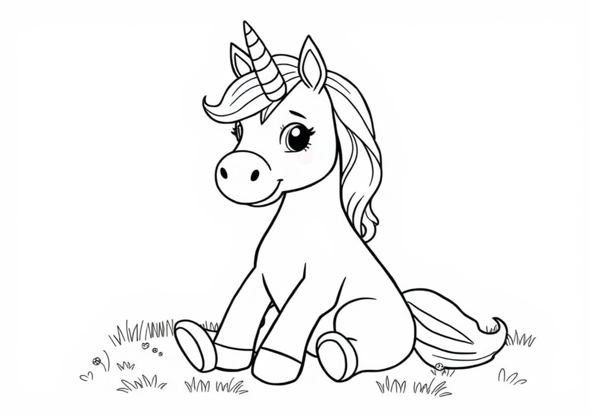 socoloring's tweet photo. Coloring Page Today | 2024-09-22 😊Prompt: "the cartoon-style unicorn sits on the ground"  To Explore More: https://t.co/xLlfItWfyJ 📷 #coloringpage #coloringsheets #paint #coloring #unicorns https://t.co/BT1o3O0wym