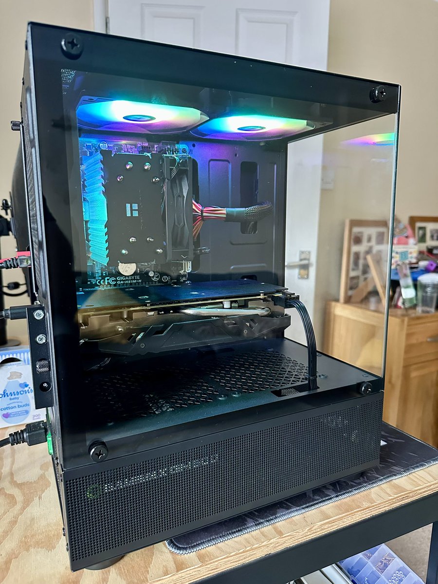 Replaced that nasty Intel stock cooler with a #thermalright Assassin X 90 SE CPU cooler. That’s this build now complete and another new Windows 10 PC is born from re-used parts! We’ll likely put this great-looking 1080p Gaming PC up for sale at a little under £300. #linuxready