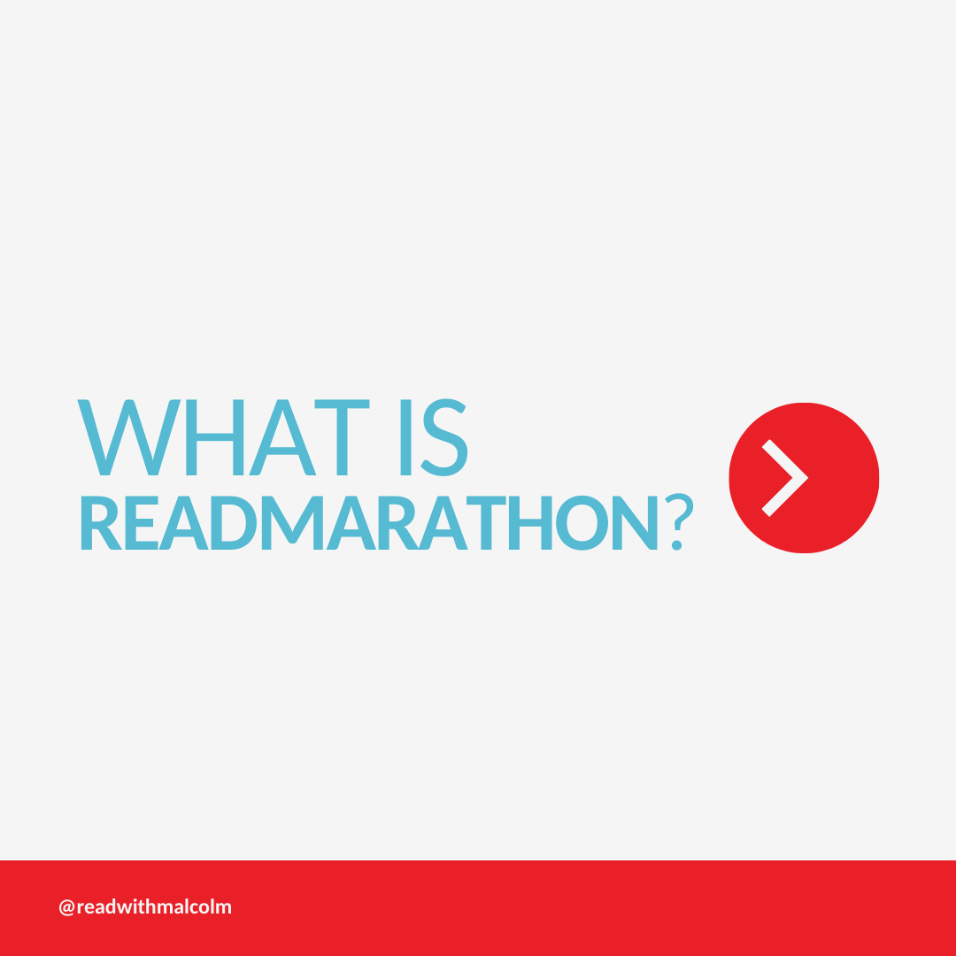 ReadWithMalcolm's tweet photo. #READMarathon is a 26.2-day reading challenge designed to build reading stamina and endurance, just like a running marathon. 🏃➡️ Whether you're sprinting through stories or pacing yourself with a favorite novel, every page counts. Starting October 8th! https://t.co/yHRdnw4nvM