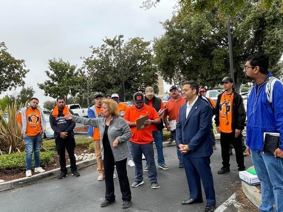 LiUNA304's tweet photo. #LiUNA304 mobilizing in Fremont CA RIGHT NOW in support of @TeresaCoxUS for District 6, @RajSalwan for Mayor and for Yes on M Fremont schools. #LIUNA #PSWR #local304 #LaborersRising  #WeFightWeWin #LiUNAVotes https://t.co/01sQ81sldj