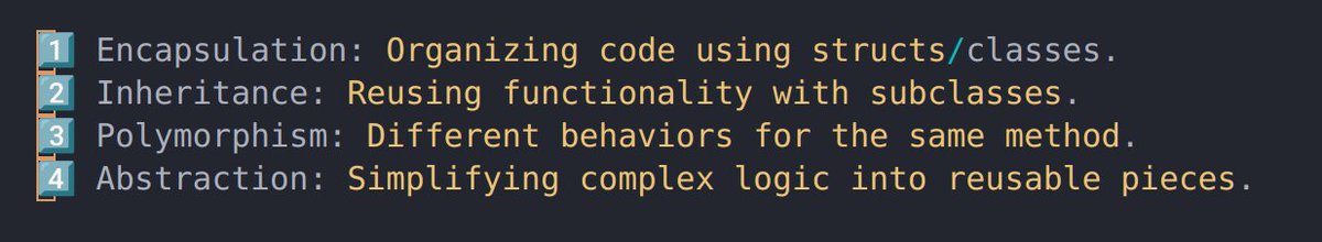 ShisodeOmkar's tweet image. 🚀 Today’s #SwiftLearning: Mastering OOP in Swift!
#Swift #iOSDev #Programming #TechLearning