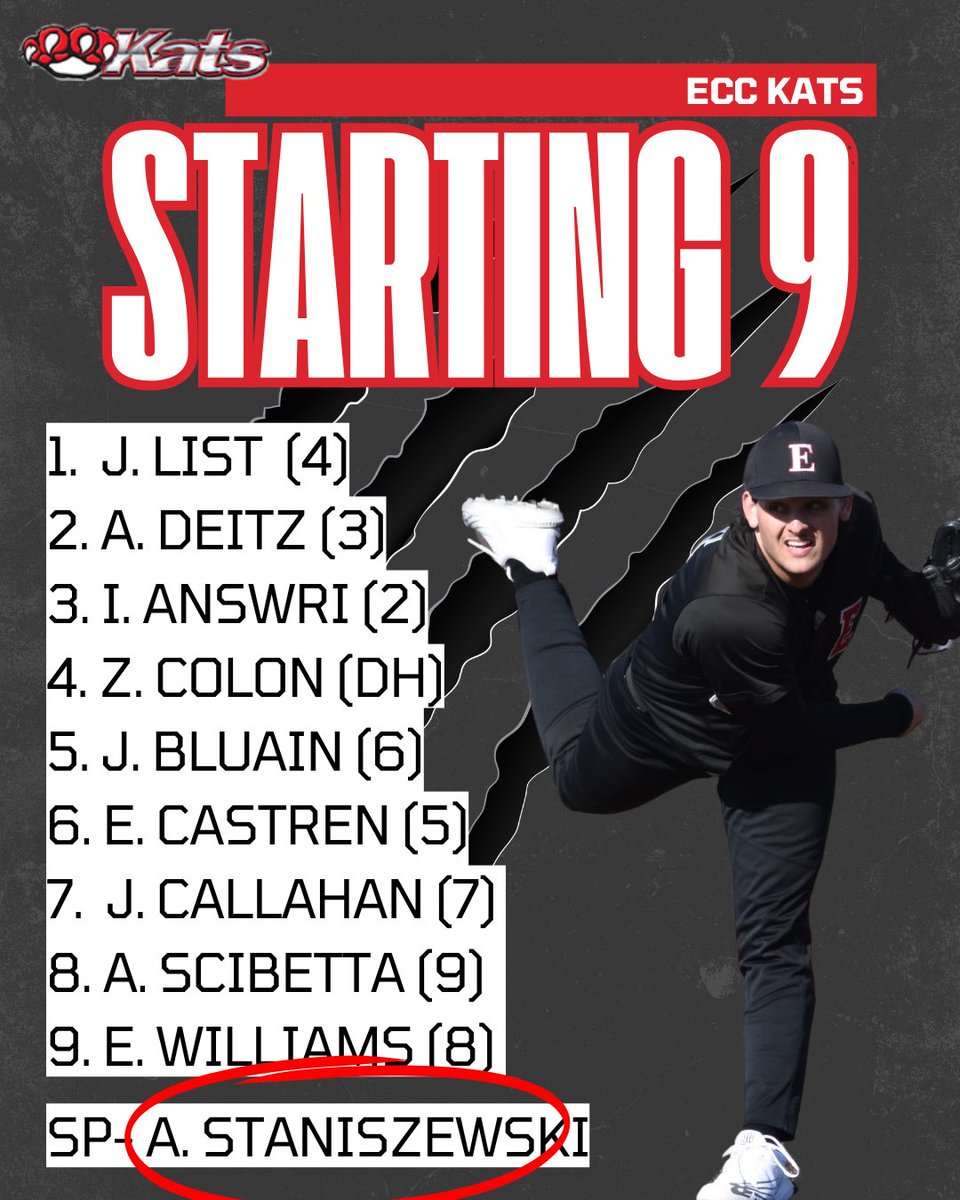 Erie CC Baseball (@katsnation) on Twitter photo Let’s line it up for game 1 against Northampton here at the <a href="/PrepBaseballNY/">Prep Baseball New York</a> Northeast JUCO Jam! #KatsNation Let’s line it up for game 1 against Northampton here at the <a href="/PrepBaseballNY/">Prep Baseball New York</a> Northeast JUCO Jam! #KatsNation