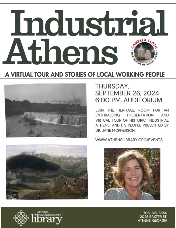 This Thursday at Athens Public Library! <a href="/UGASocialWork/">UGASocialWork</a> <a href="/HistoricAthens/">Historic Athens</a>