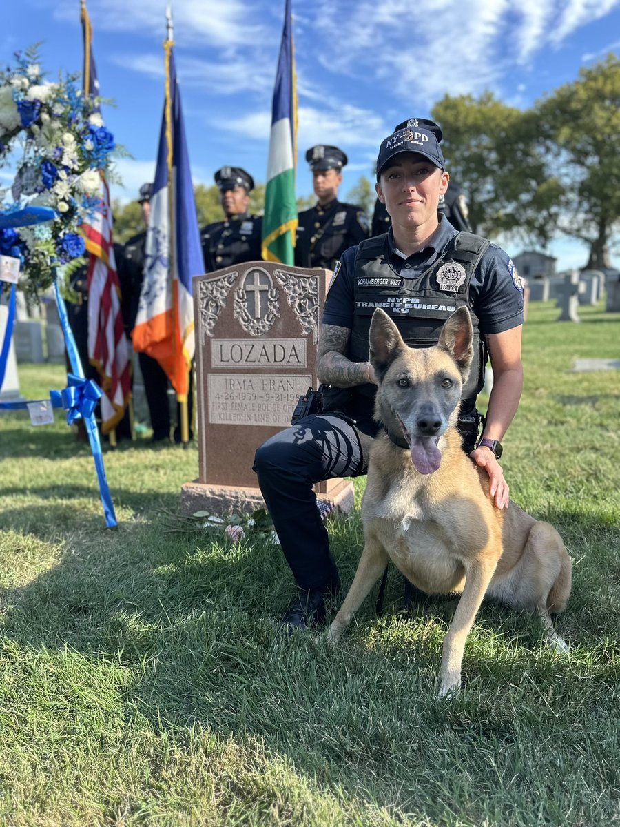 NYPDQueensNorth's tweet photo. Today we lay a wreath at the grave of Police Officer Irma Lozada, on the 40 year anniversary of her death. We will never forget. https://t.co/MyiARfhJsd