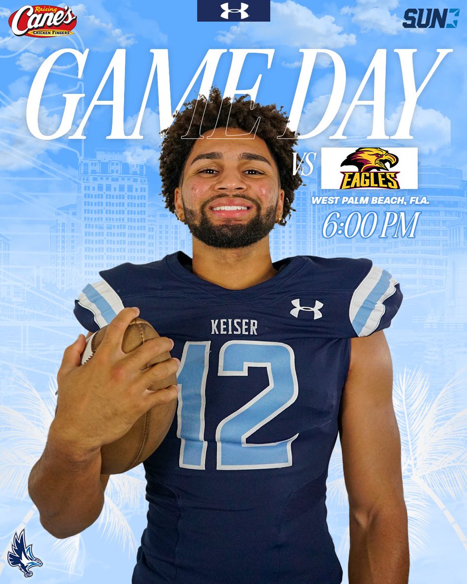 KeiserFootball's tweet photo. 𝐇𝐨𝐦𝐞 𝐎𝐩𝐞𝐧𝐞𝐫 𝟐𝟎𝟐𝟒!!!

Fort Lauderdale
⏰ 6:00 PM
📍West Palm Beach, Fla.
🏟 Keiser Multi-Purpose Field
📊https://t.co/B5DjYrLEKs
🎥https://t.co/K4XWwOCdy4
🎟 https://t.co/EbVITXZhAy

#DefendTheBeach #SeahawkFast #GRIT https://t.co/d6e1CopgFN