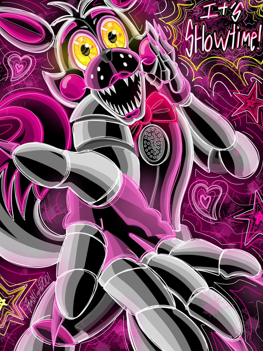 BooBlacklight's tweet image. It’s showtime with Funtime Foxy! 
#FNAF #fnaffanart