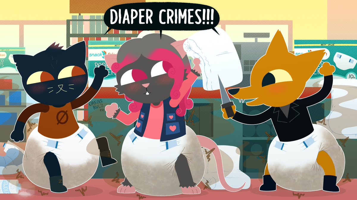 Diaper Night in the Woods YCH done for the very lovely <a href="/Jacora_Livierre/">Jacora</a> !~