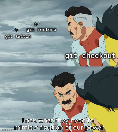 I never got used to the "new" git subcommands for switching branches or  discarding file changes. I wonder if using git checkout for everything  is already a sign of being too old in this field.