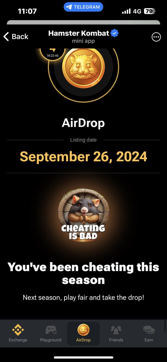 Sanchit2932's tweet photo. #Hamster_Kombat 
I am not cheat but still cheat is bad card show 
#boycotthamsterkombat 
#hamster https://t.co/SmJq8O3yf6
