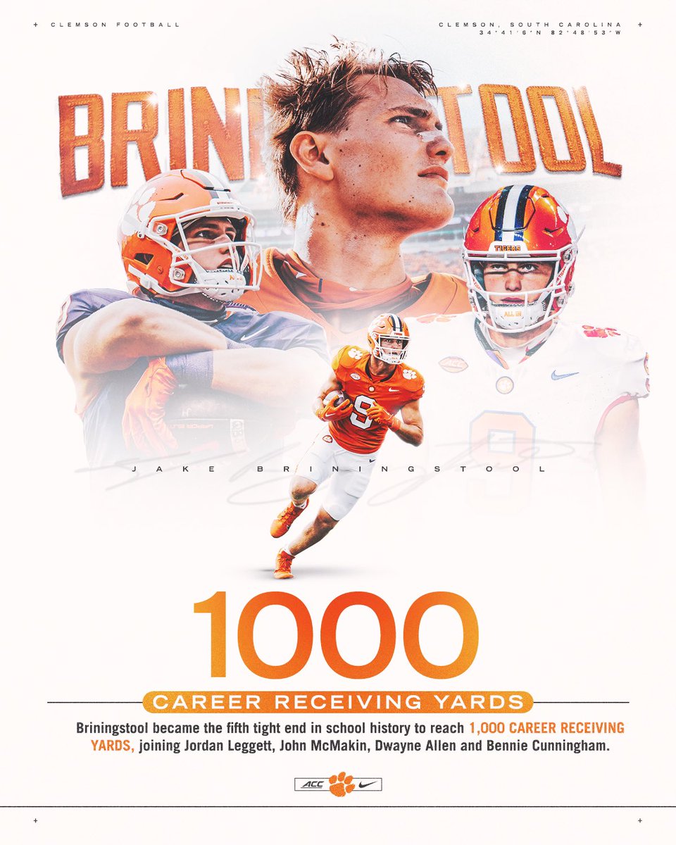 1️⃣0️⃣0️⃣0️⃣ career receiving yards for <a href="/Jbriningstool/">Jake Briningstool</a>! 😤