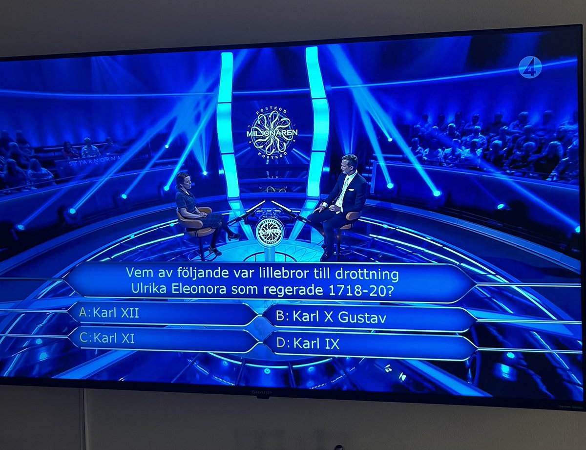 Alla de här svaren är mig veterligen fel <a href="/TV4/">TV4</a>.