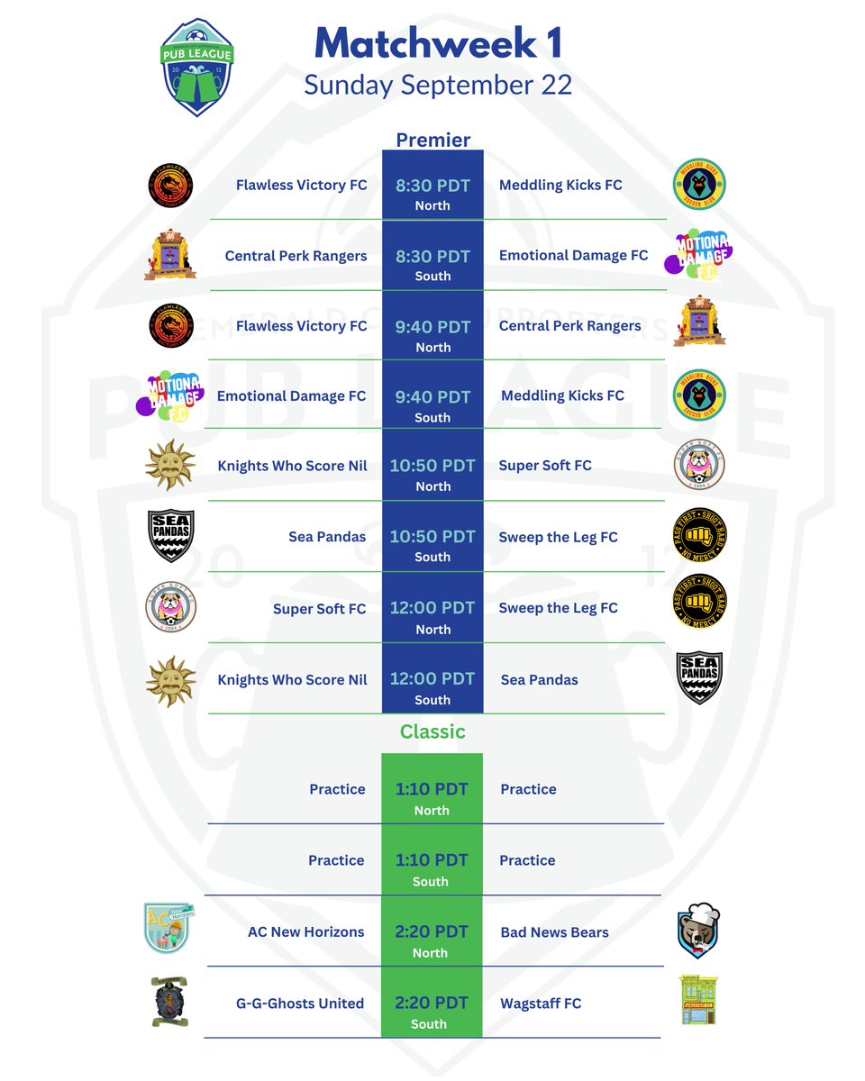 Pub League returns tomorrow!