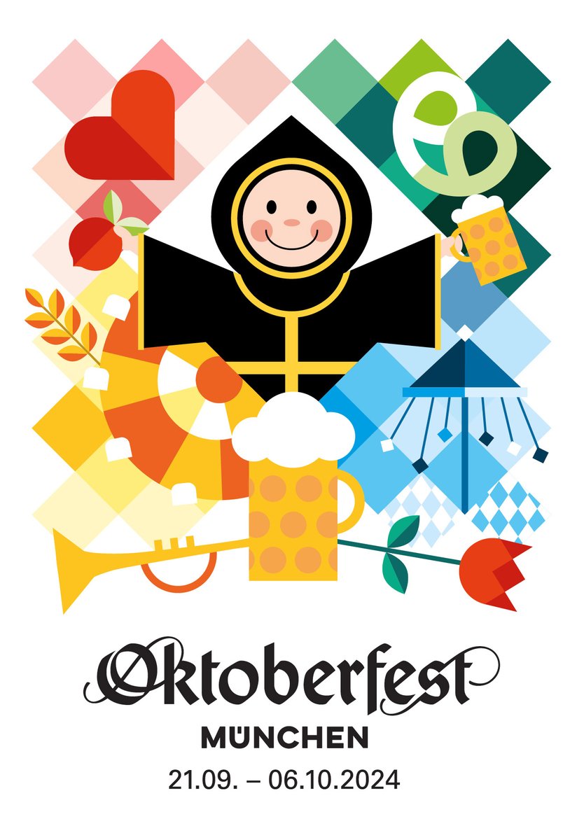 Brookston's tweet photo. Oktoberfest began in Munich, Germany today, and as they do every year, there's a poster contest to choose each year's official poster. This is this year's winner. https://t.co/V9iyVvHQ0R